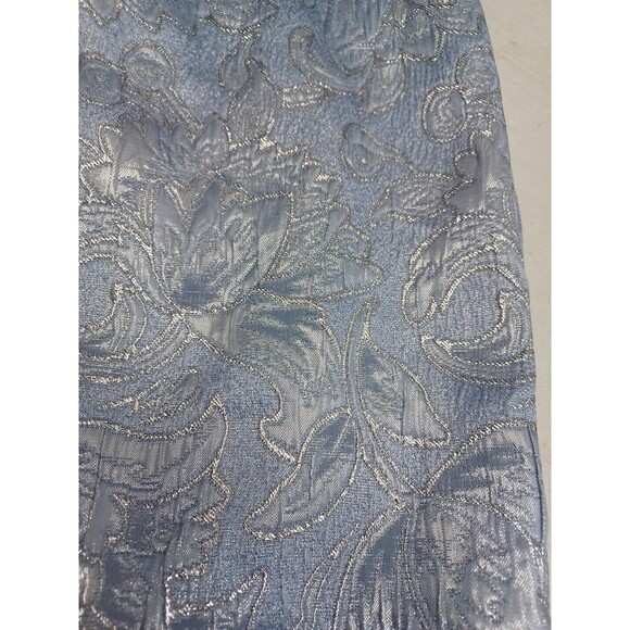NINA MASSINI Plus Sz Metallic Blue Pencil Skirt Lined Sz 22 - Picture 3 of 7